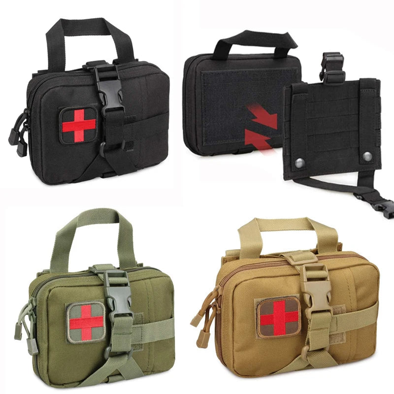 Quick Release First Aid Pouch Patch Bag Molle Amphibious Tactical Medical Kit EMT Emergency EDC Rip-Away Survival IFAK Hunting - Inside The Bars