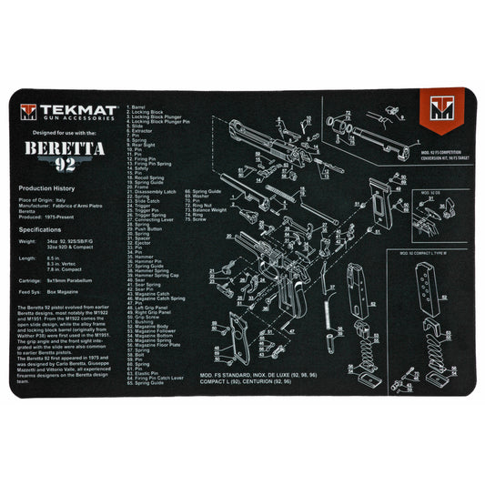 Beretta 92 Tekmat Gun Cleaning Mat