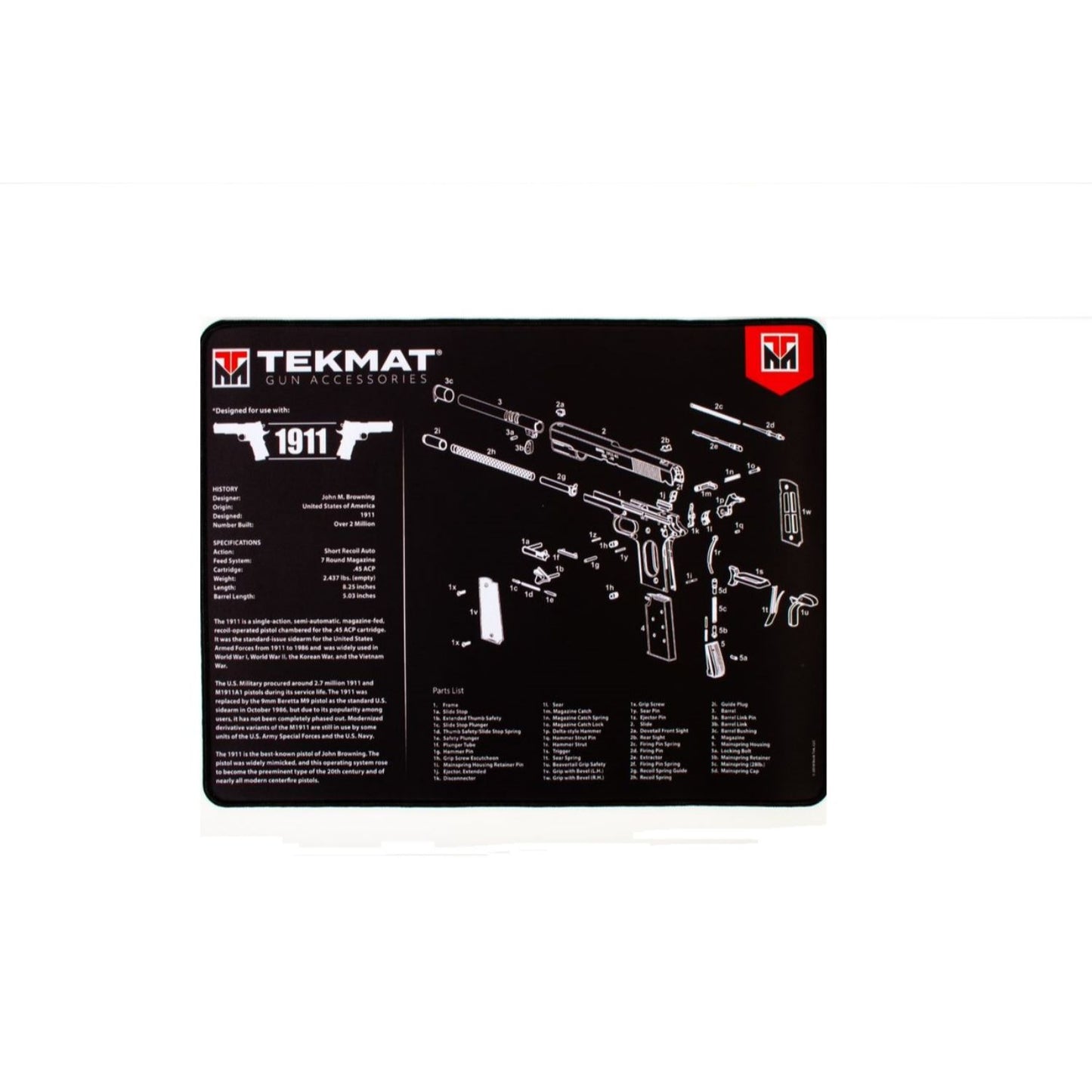 TekMat Ultra 20 Premium 1911 Firearm Maintenance Pad