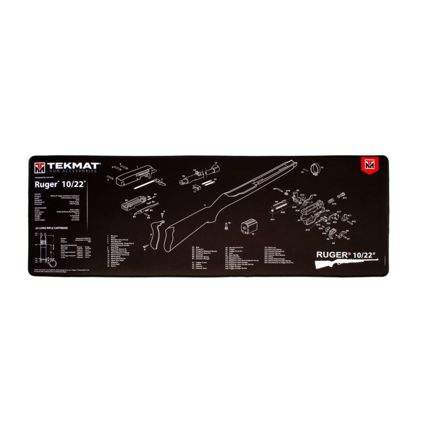 Ruger 10/22 Premium Gun Cleaning and Maintenance Mat by TekMat