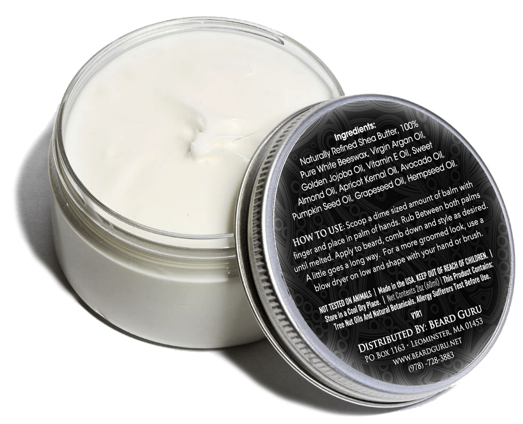 BeardGuru Unscented Beard Balm: Ultra-Softening Formula