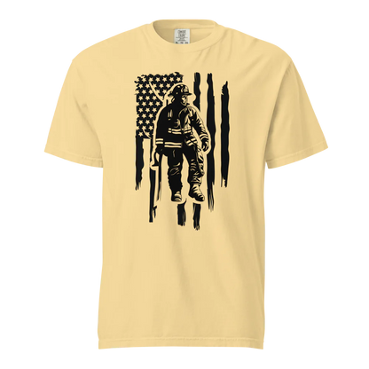 Firefighter Flag T-Shirt | Comfort Colors 1717