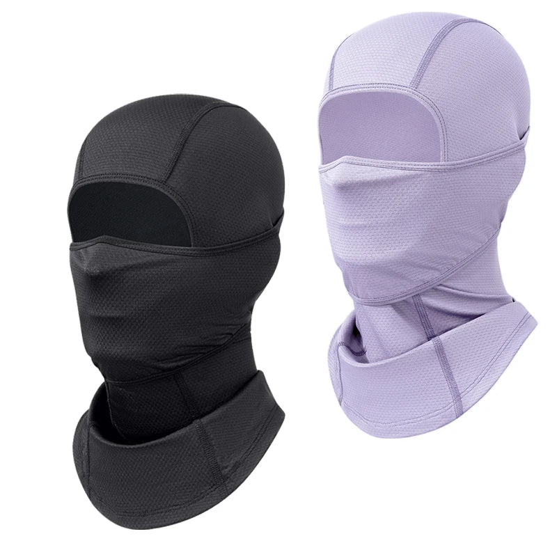 Adjustable UV Protection Balaclava Face Mask Set for Men and Women - Quick-Drying Motorcycle Gear (2/3pcs)