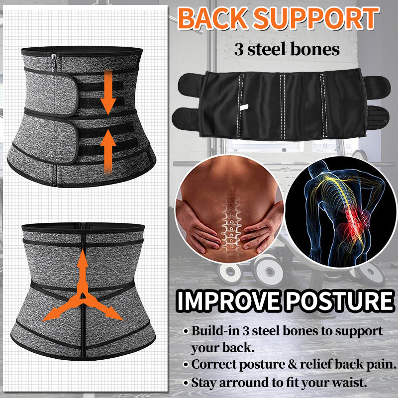 Men's Tactical Slimming Waist Trainer and Back Support Belt for Fitness