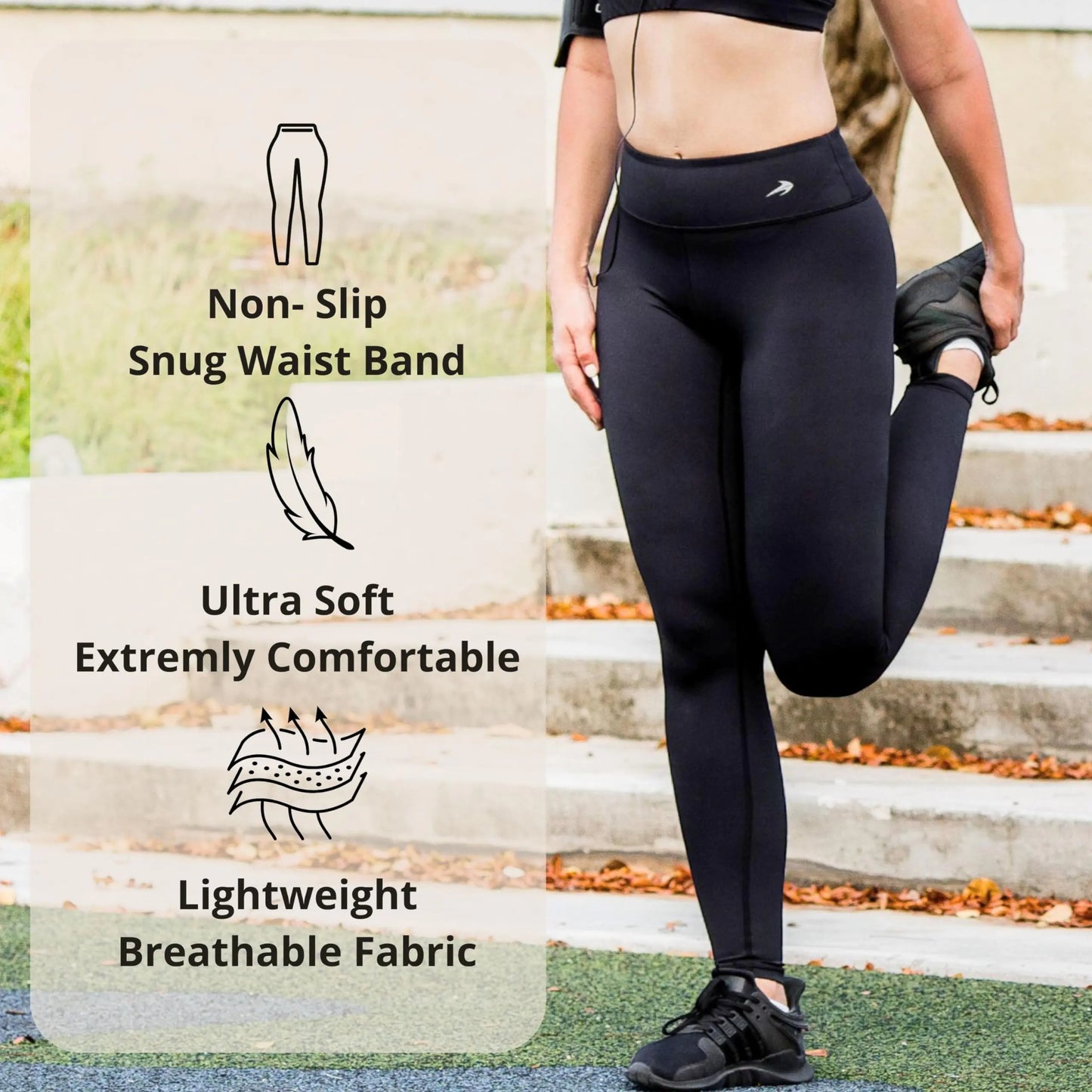 High-Waisted Tummy Control Compression Leggings for Women – XX-Large Carbon Gray Workout, Gym, and Yoga Pants