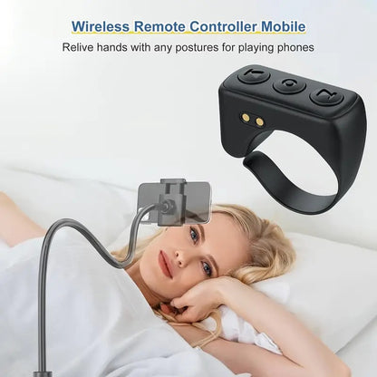 Enhanced Bluetooth Remote Control for Mobile Phones - Versatile Brush Video, Selfie, E-book Page Turner & Volume Adjuster