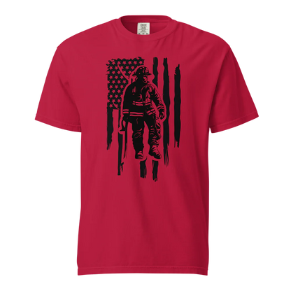 Firefighter Flag T-Shirt | Comfort Colors 1717