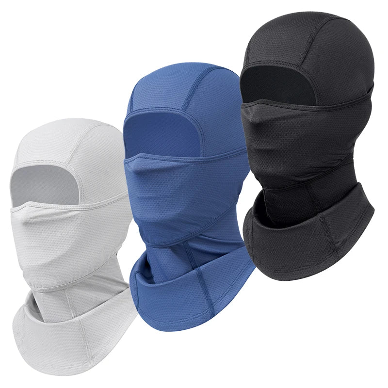 Adjustable UV Protection Balaclava Face Mask Set for Men and Women - Quick-Drying Motorcycle Gear (2/3pcs)