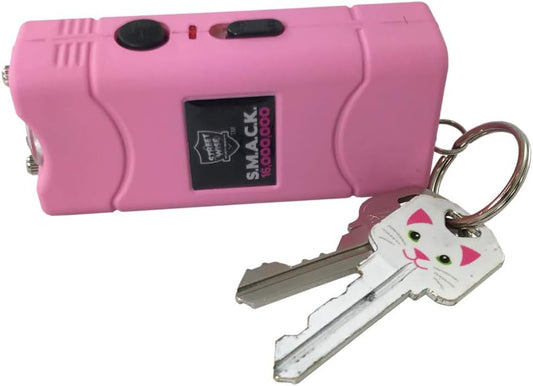 Compact Self-Defense Keychain Set - Powerful Stun Gun & Pepper Spray Gel with LED Light, USB Rechargeable Safety Tool for Women's Protection