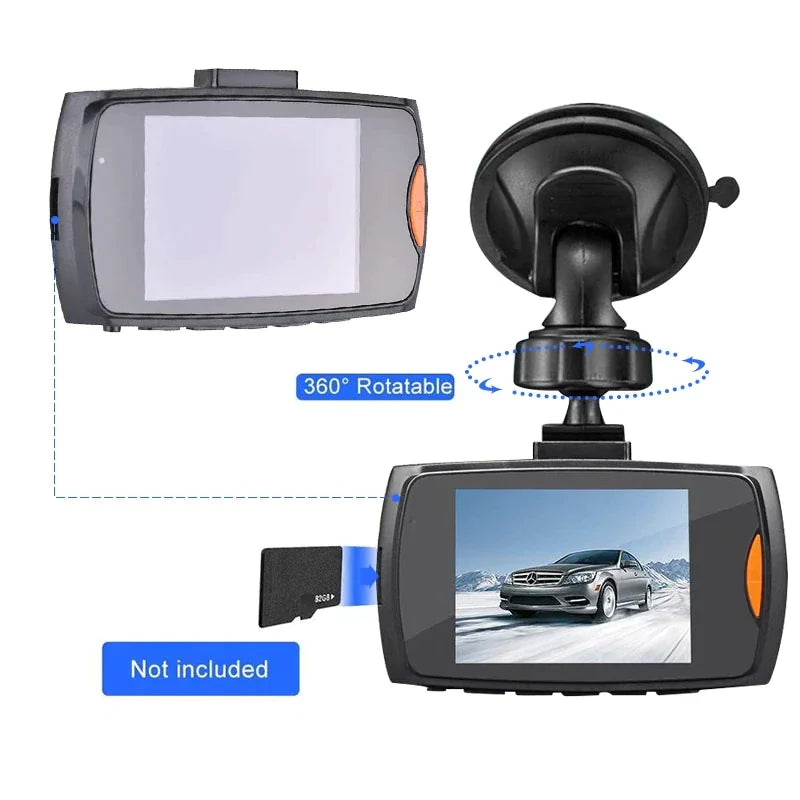 2.7'' Full HD 1080P Dual Lens Dash Cam with Night Vision & G-Sensor