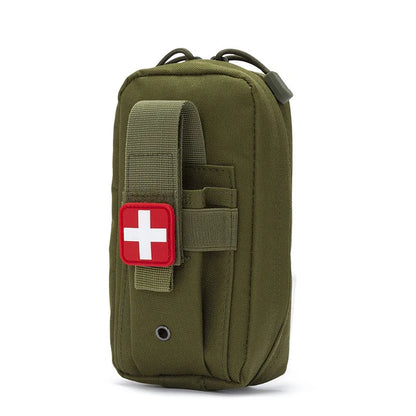 Tactical Outdoor First Aid Kit - Compact Medical EDC Pouch with Tourniquet, Scissors, and Molle System for Emergencies