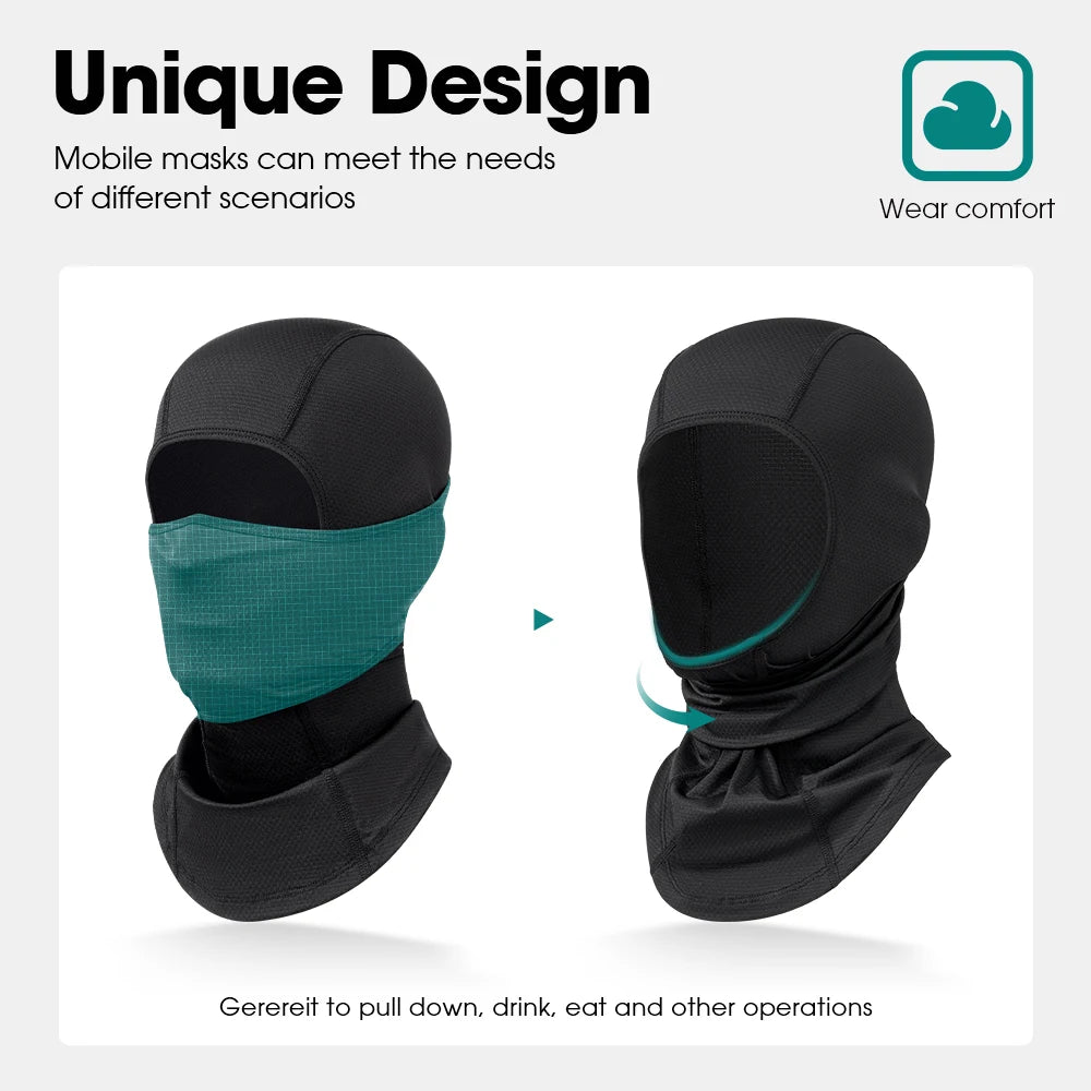 Adjustable UV Protection Balaclava Face Mask Set for Men and Women - Quick-Drying Motorcycle Gear (2/3pcs)