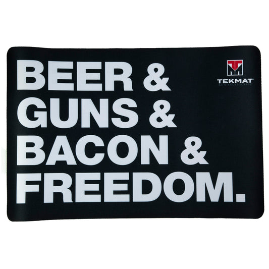 Gun and Bacon Freedom Mat with Beer Design