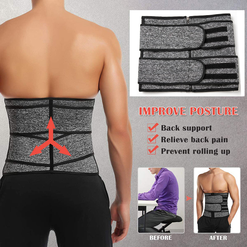 Men's Tactical Slimming Waist Trainer and Back Support Belt for Fitness