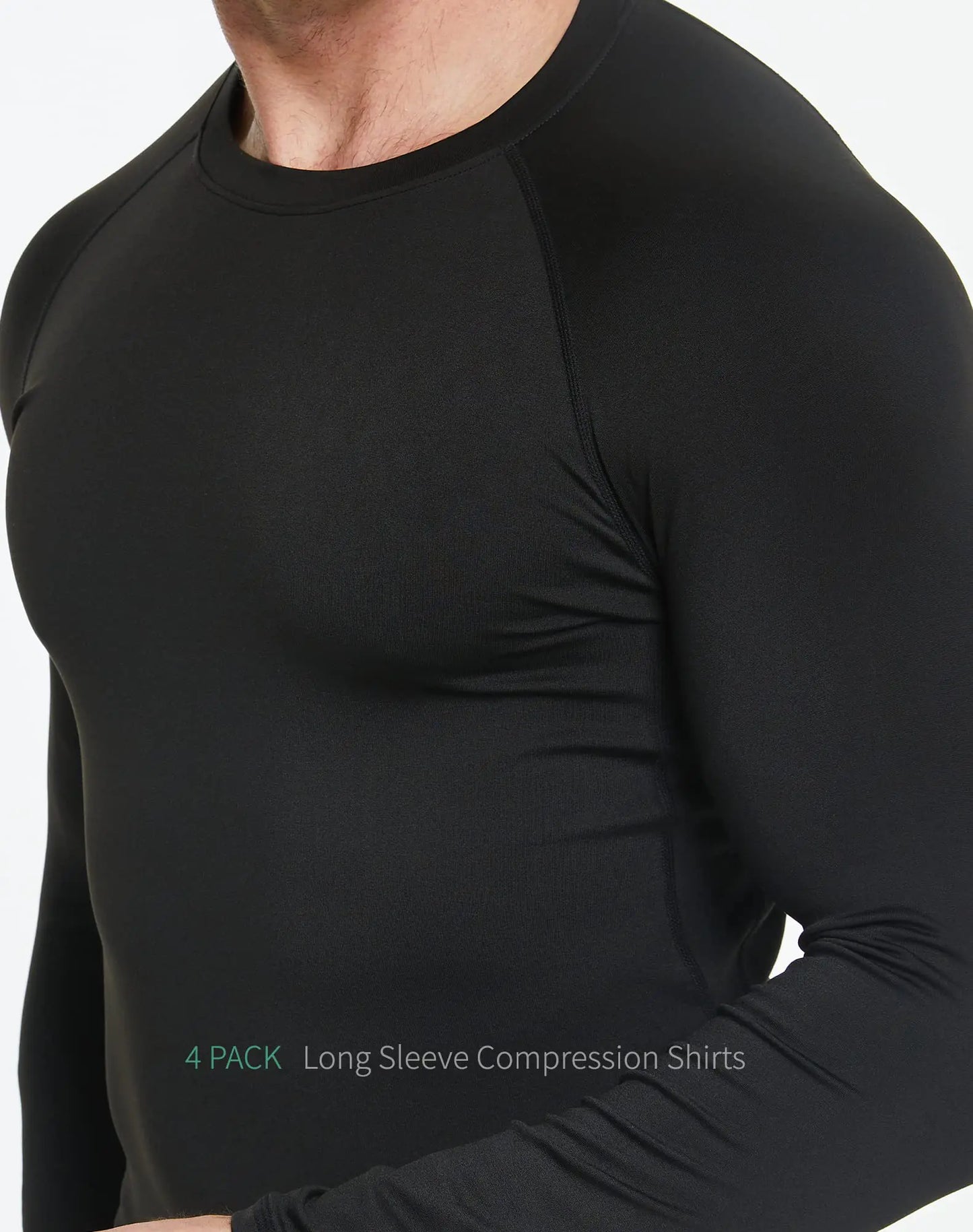 Men's 5-Pack UPF Long Sleeve Compression Workout Shirts