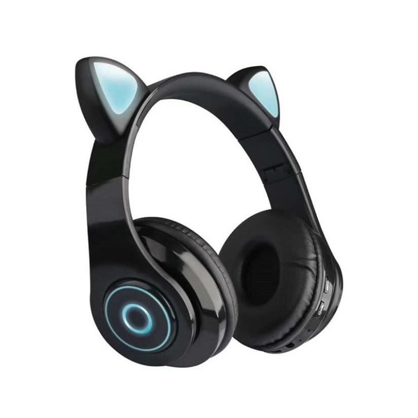 Wireless LED Cat Ear Headphones with Noise Isolation and TF Card Compatibility - Inside The Bars