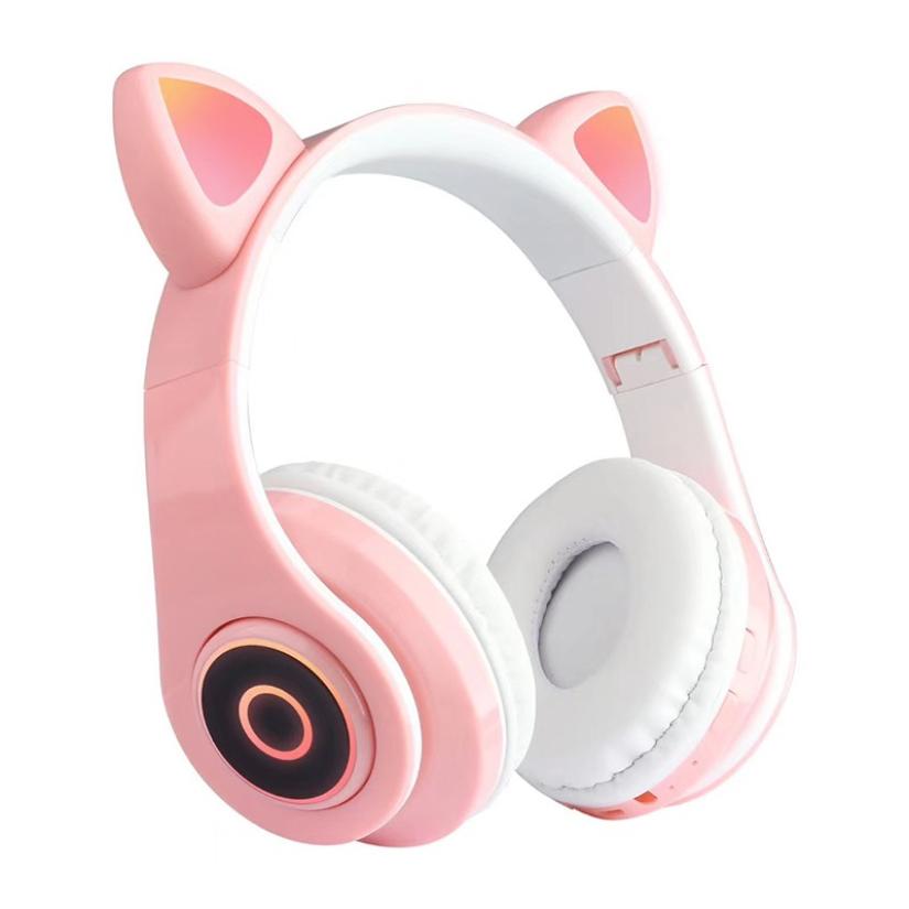 Wireless LED Cat Ear Headphones with Noise Isolation and TF Card Compatibility - Inside The Bars