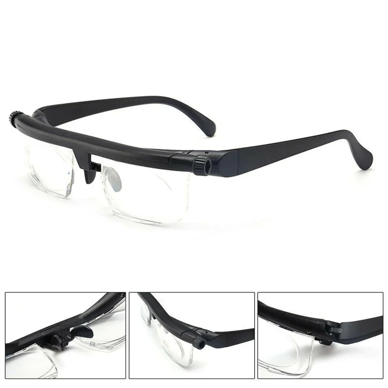 Adjustable Focus Eyeglasses for Clear Vision - Variable Diopter Reading Glasses