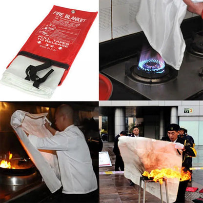 Emergency Fire Extinguishing Blanket - Heat-Resistant Fiberglass Safety Tool