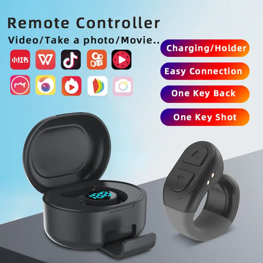 Bluetooth TikTok Scrolling Ring for Effortless Fingertip Navigation