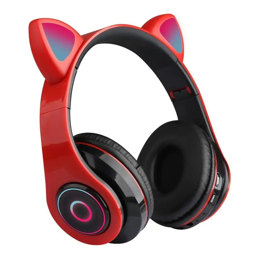 Wireless LED Cat Ear Headphones with Noise Isolation and TF Card Compatibility - Inside The Bars