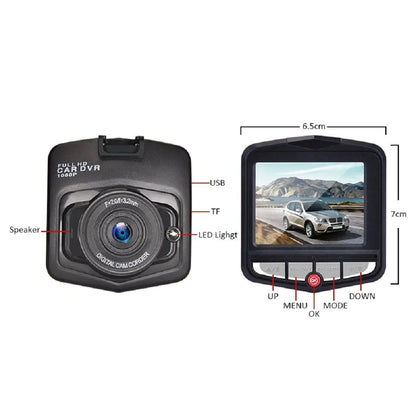 Car DVR Dash Cam 1080P with Night Vision, G-Sensor & 170° Wide Angle 2.4" Display