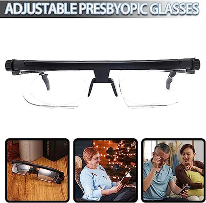 Adjustable Focus Eyeglasses for Clear Vision - Variable Diopter Reading Glasses