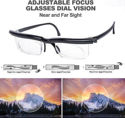 Adjustable Focus Eyeglasses for Clear Vision - Variable Diopter Reading Glasses