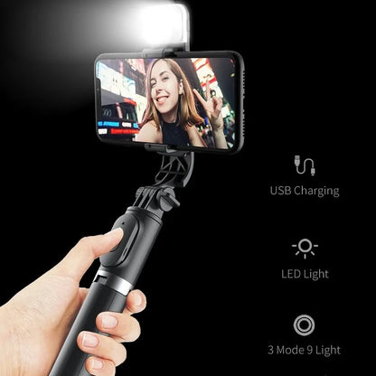 Ultimate Wireless Bluetooth Selfie Stick with Adjustable Fill Light