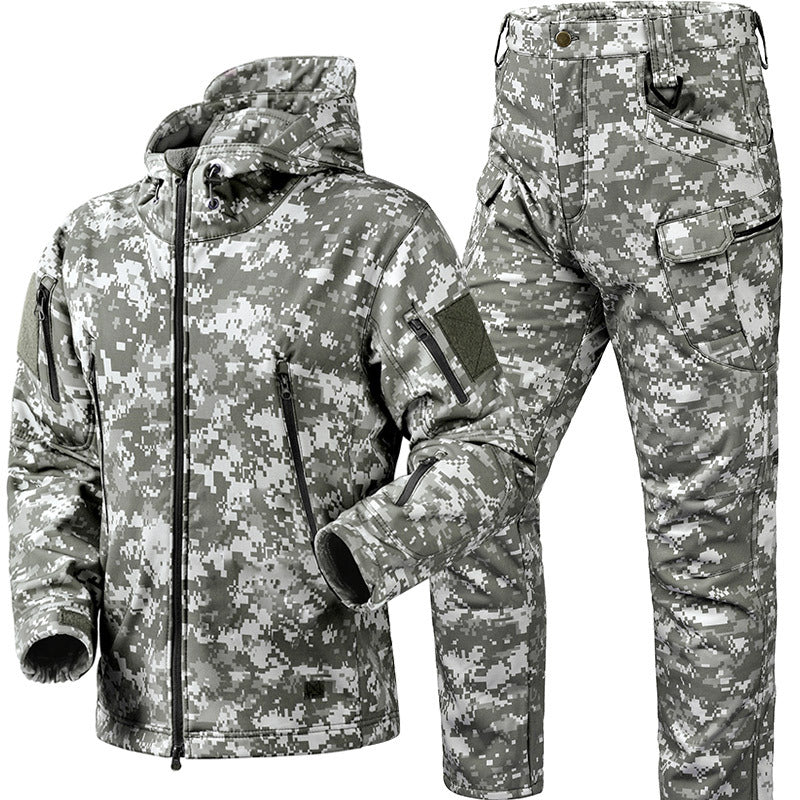 Camouflage Tactical Ghillie Suit with Fleece Lining and Waterproof Protection for Outdoor Adventures