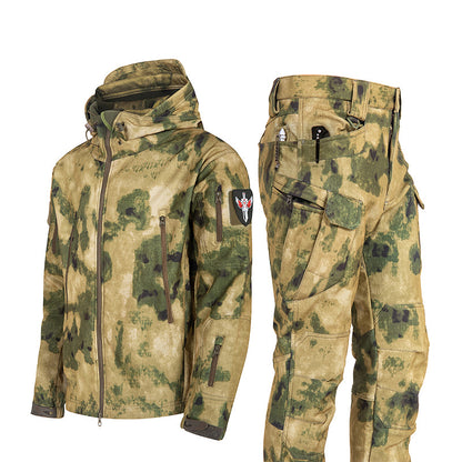 Camouflage Tactical Ghillie Suit with Fleece Lining and Waterproof Protection for Outdoor Adventures