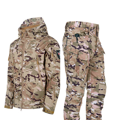 Camouflage Tactical Ghillie Suit with Fleece Lining and Waterproof Protection for Outdoor Adventures