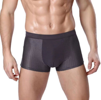 Men's High Elastic Ice Silk Mesh Boxer Briefs - Breathable and Comfortable Underwear