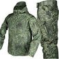 Tactical Shark Skin Cold-Weather Camouflage Suit with Fleece Lining for Autumn and Winter