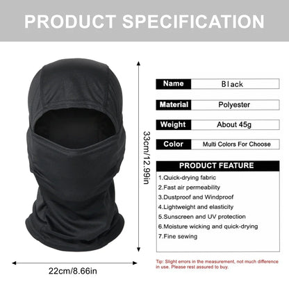 Tactical Windproof Balaclava for Outdoor Sports - Full Face Neck Warmer Scarf for Cycling, Hiking, and Hunting - Inside The Bars