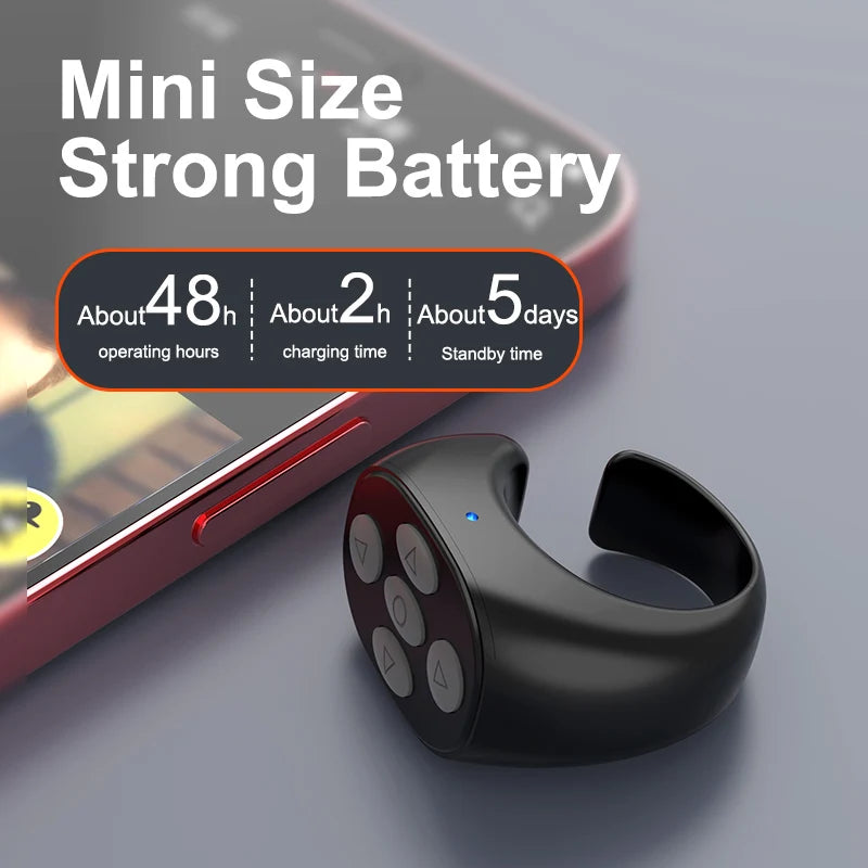 2024 Wireless TikTok Ring Controller with 4 Buttons for iPhone & Xiaomi – Effortless Fingertip Scrolling - Inside The Bars