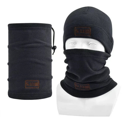 Tactical Military Fleece Hat & Scarf Set - Thermal Balaclava with Face Mask and Neck Protector for Winter Sports - Inside The Bars