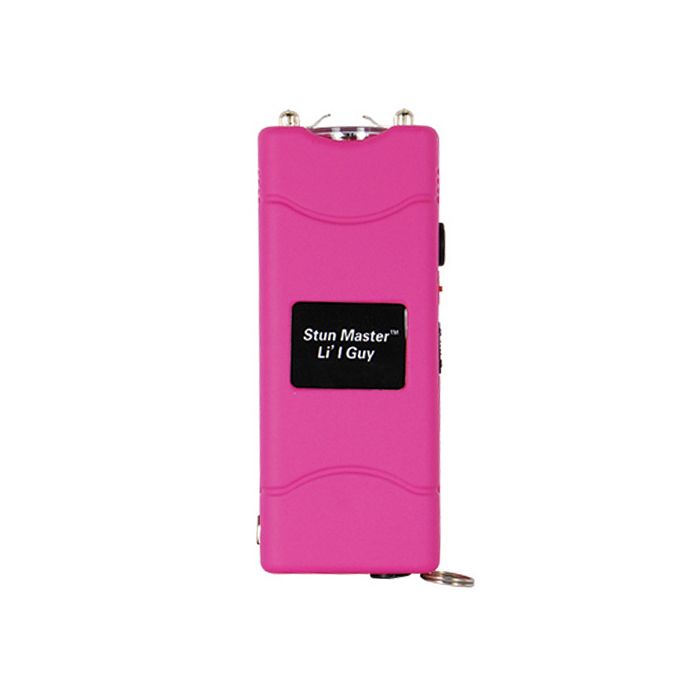 Compact 60 Million Volt Stun Gun with Flashlight and Holster - Pink - Inside The Bars