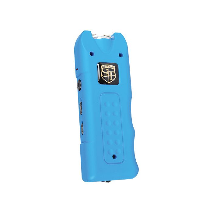 MultiGuard 80 Million Volt Stun Gun with Siren and LED Flashlight - Blue Edition - Inside The Bars