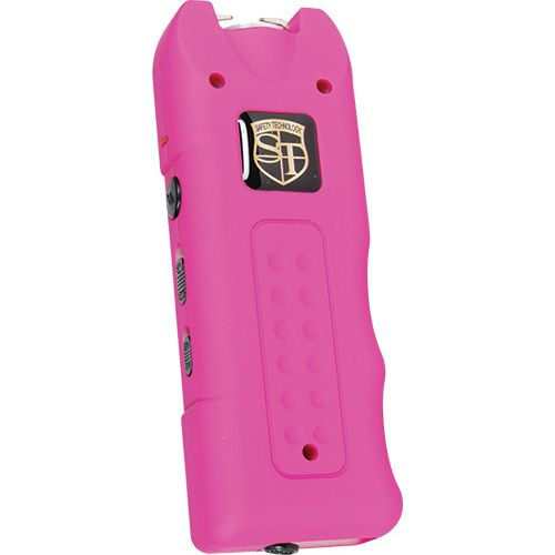 80 Million Volt MultiGuard Stun Gun with Siren, Flashlight, and Charger - Pink Edition - Inside The Bars