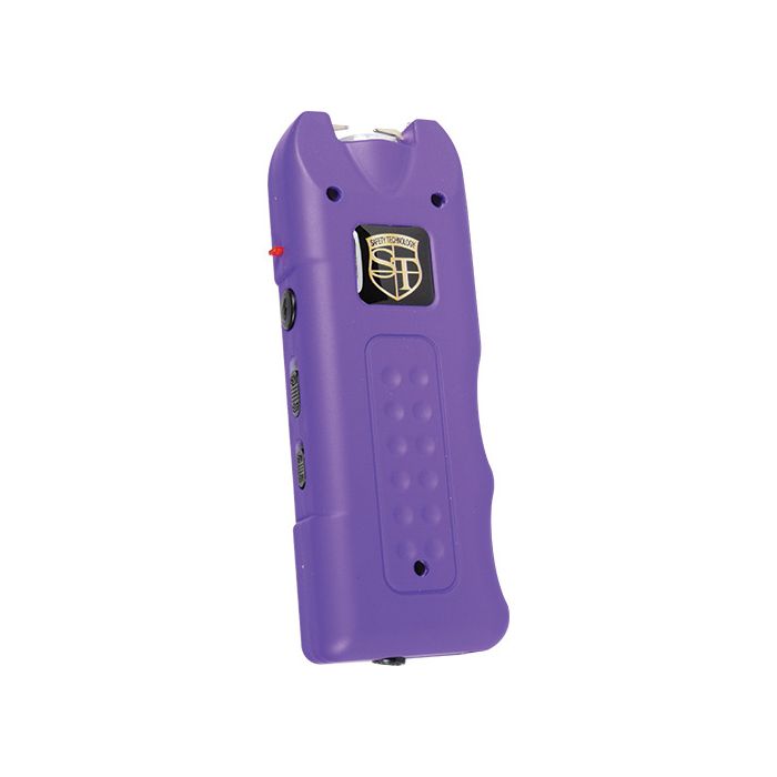 80 Million Volt MultiGuard Stun Gun with Siren and LED Flashlight - Rechargeable Purple Self-Defense Tool - Inside The Bars