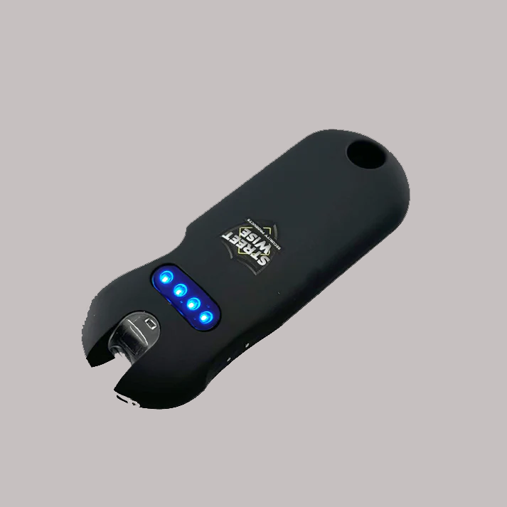 Compact 24 Million Volt Keychain Stun Gun with Flashlight