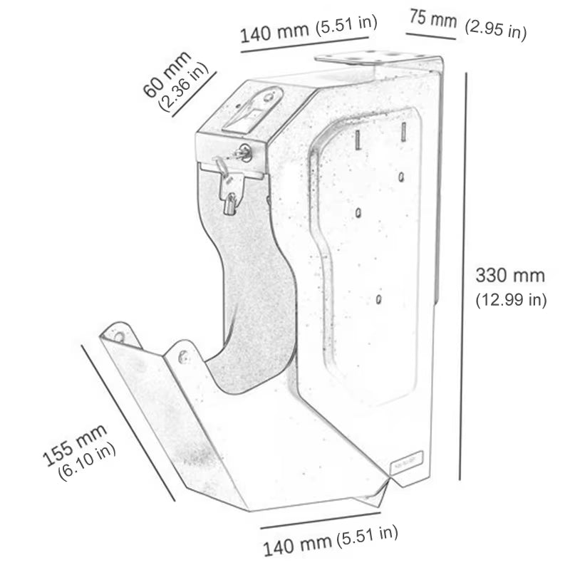 Biometric Pistol Safe with Fingerprint Access and Spare Key - High-Quality Steel Security Storage for Firearms - Inside The Bars