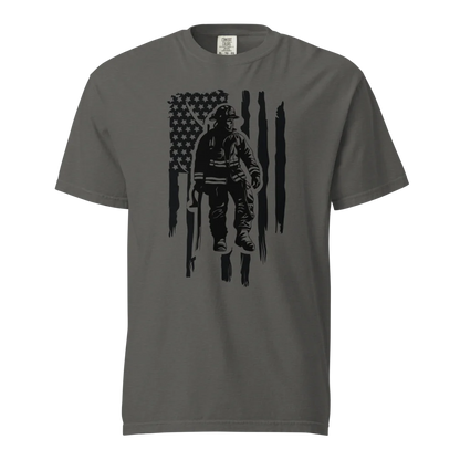 Firefighter Flag T-Shirt | Comfort Colors 1717