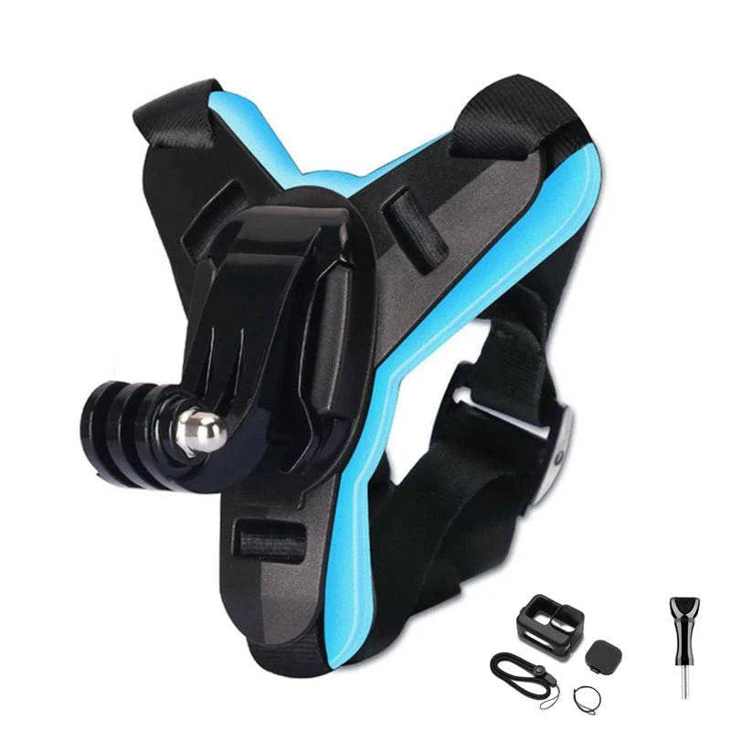 Motorcycle Helmet Chin Mount for Action Cameras - Anti-Slip Holder Compatible with GoPro & Insta360 X3 - Inside The Bars