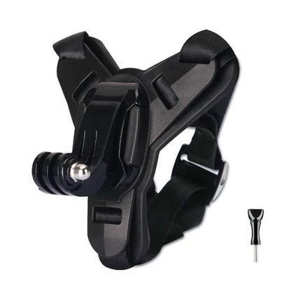 Motorcycle Helmet Chin Mount for Action Cameras - Anti-Slip Holder Compatible with GoPro & Insta360 X3 - Inside The Bars