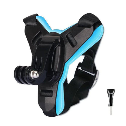 Motorcycle Helmet Chin Mount for Action Cameras - Anti-Slip Holder Compatible with GoPro & Insta360 X3 - Inside The Bars