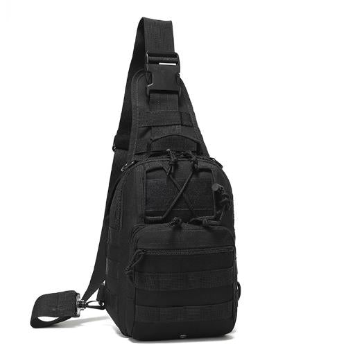 Tactical Molle Sling Backpack for Men and Women - Black Outdoor Day Pack Pouch