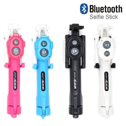 Bluetooth-Enabled Telescopic Stainless Steel Selfie Stick with Tripod Function