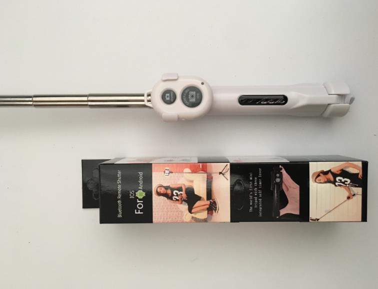 Bluetooth-Enabled Telescopic Stainless Steel Selfie Stick with Tripod Function